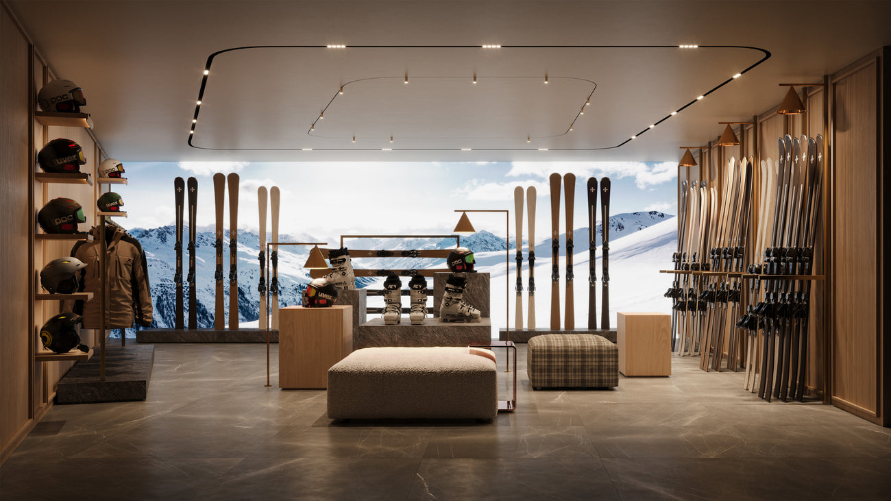 Luxury spa with natural stone and warm lighting