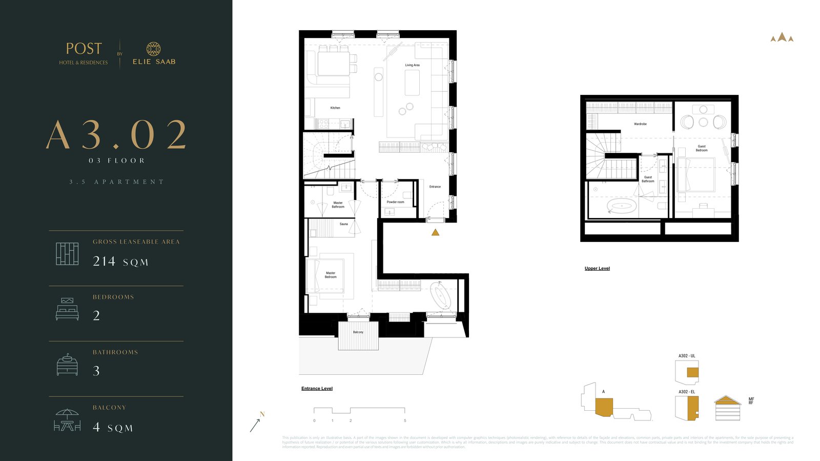 Building H floor plan layout at Post Hotel Andermatt
