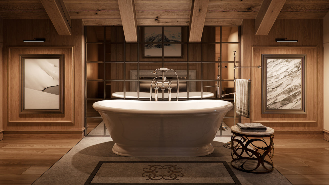 3.5 Room Apartment interior at Post Hotel Elie Saab Andermatt